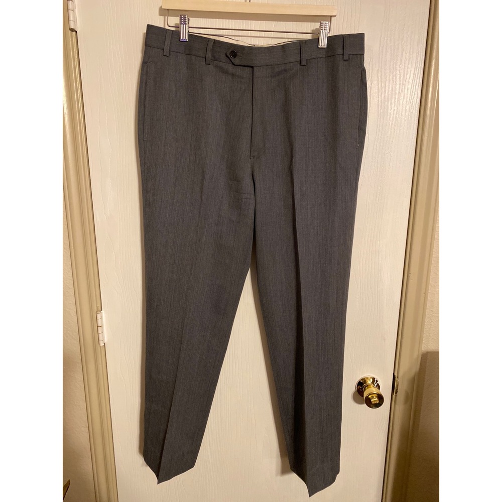 Brooks Brothers Madison Fit Wool Dress Pants Gray 37x32 Mens Trousers 0490